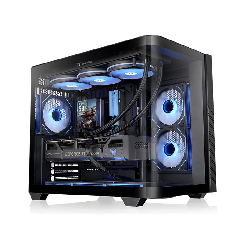 曜越1號機 VISION 330 CR ARGB 水冷曲面玻璃海景房 超帥！