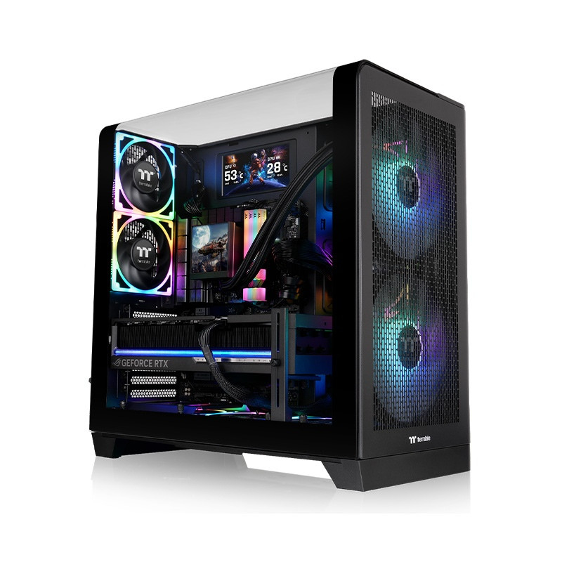 曜越3號機 VIEW 390 Air 曲面玻璃天井機殼