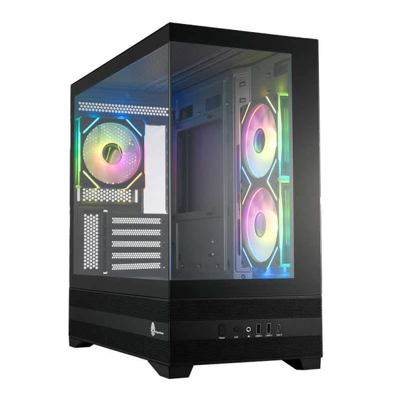 跨世代 5600X+RTX3060 12G 大顯存遊戲主機 玻璃海景房